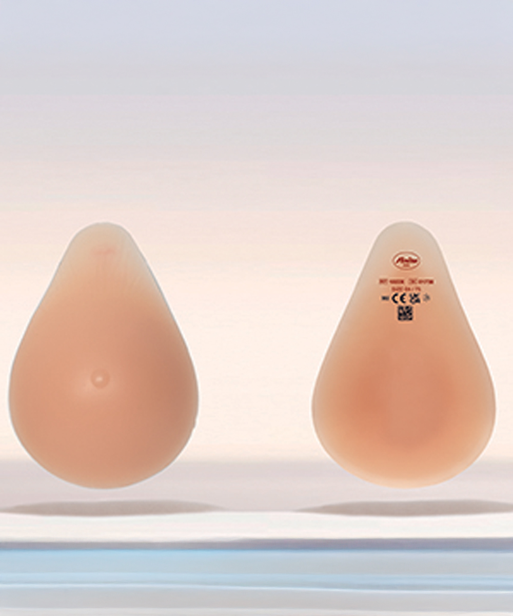 Protesi seno completa bilaterale a goccia in silicone col. nudo tg.4/75 