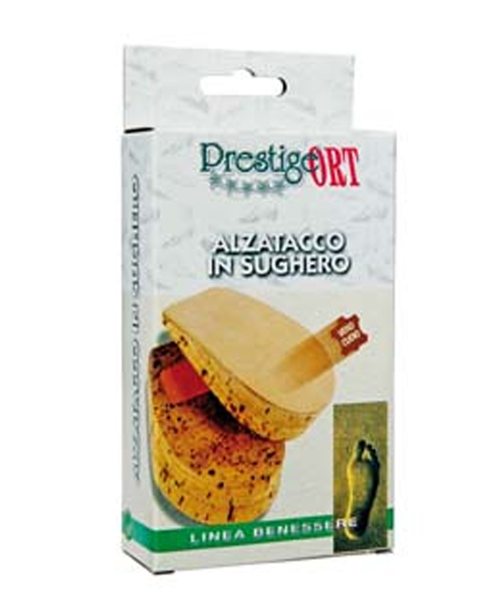 Alzatacco in sughero da donna, ricoperto in vera pelle, con spessore di 0,5 cm. Adatto a ogni tipo di calzatura, migliora comfort e postura.