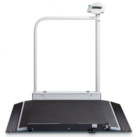 Bilancia dig. seca 677 pesacarroz. c/corrimano,ruote x trasp.cap.kg.300 