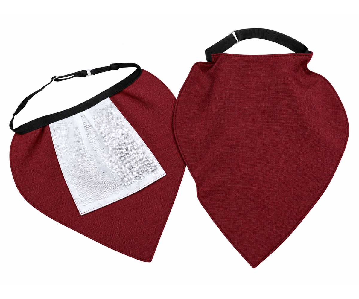 Foulard protettivo fantasia bordeaux in puro cotone