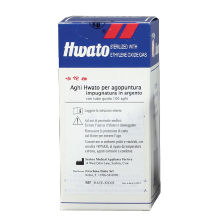 Ago agopuntura hwato 020x30 con tubo guida cf.100 pz 