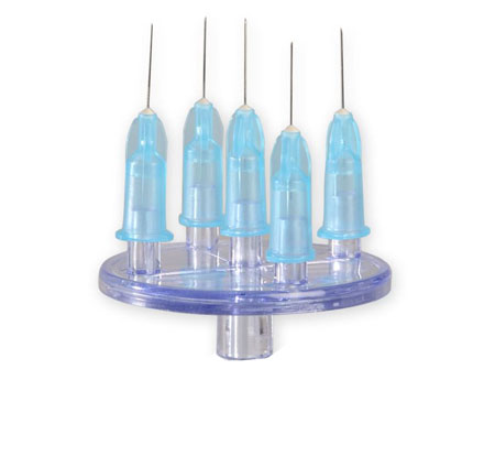 Multiniettori circ. 5 aghi c/ago 27gx4mm in conf. da 25 pz. 