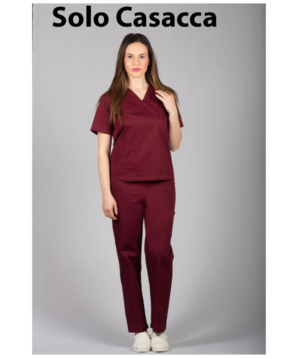 Casacca ospedaliera unisex in cotone 100% sanforizzato, casacca con tasche. Ideale per il comfort del personale sanitario.