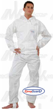 Tuta sprayguard c/cappuccio,elast polsi vita/cavig.cat. iii 4-b mis. m 