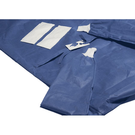 Camice chirurgico sms 43 gr. str. mis. l colore azzurro 