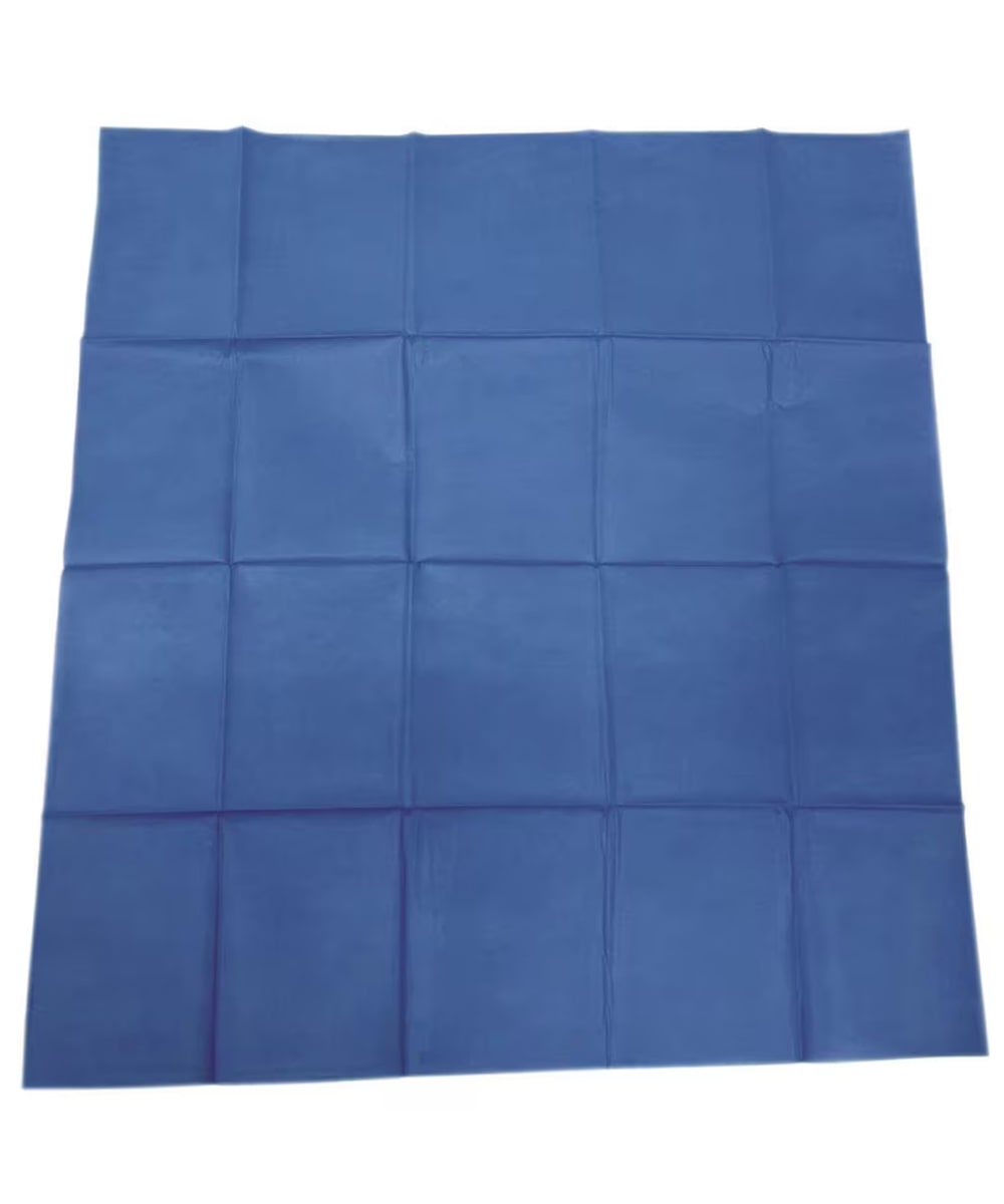 teli chirurgici sterili TNT + PE 75×90 monouso, impermeabili e assorbenti, ideali per garantire sicurezza e igiene in sala operatoria.