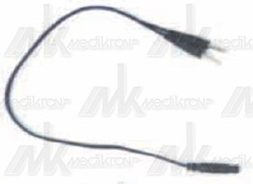 Sdoppiatore cm30 1 presa femm.diam. 2mm. e due maschio diam.2 mm. nero 