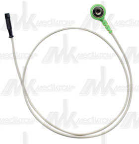Cavetto coll. a clip elettr. l. 60cm diam. 2mm. m liscio verde conf. 6pz 
