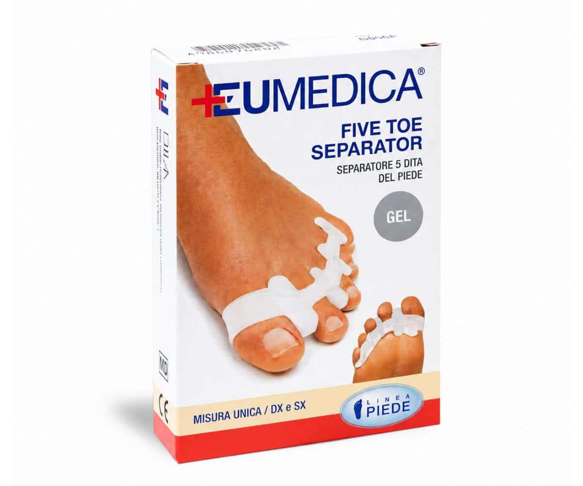 Separatore 5 dita del piede vista frontale