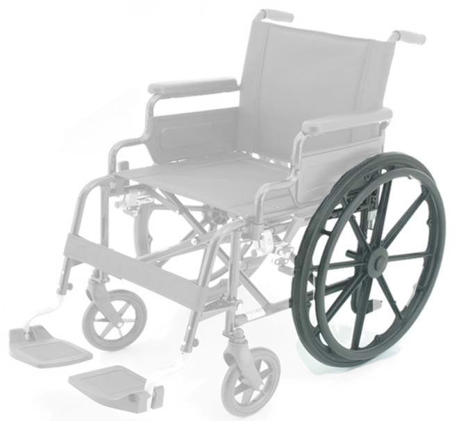 Ruota posteriore ricambio per carrozzina ns. cod. 210177 e 210178 