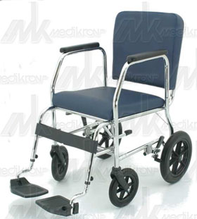 Carrozzina comoda da transito seduta cm. 46 s/wc schienale fisso 