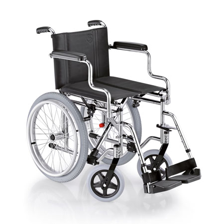 Carrozzina piegh. autosp. panda, sed. 42cm c/braccioli reg in altezza 