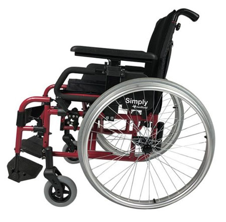 Carrozzina autospinta mediland simply seduta cm.43 