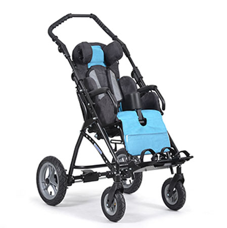 Passeggino gemini 2 per disabili colore azzurro seduta cm. 40 