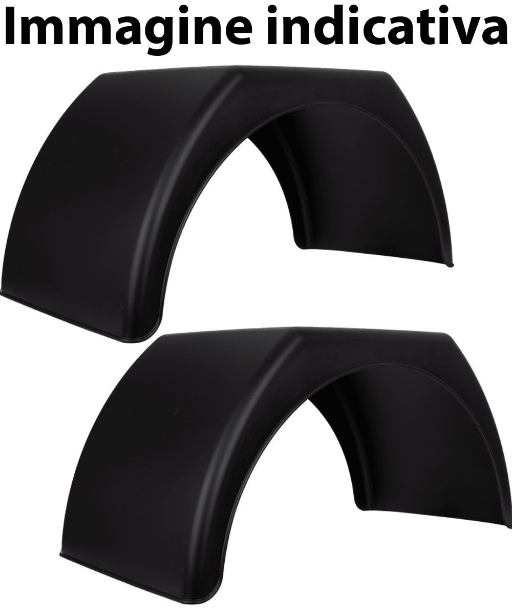 Coppia di parafanghi per carrozzina elettrica QUICKIE Q400R, protezione efficace per ruote motrici da 13-14 pollici contro fango e detriti, design resistente.