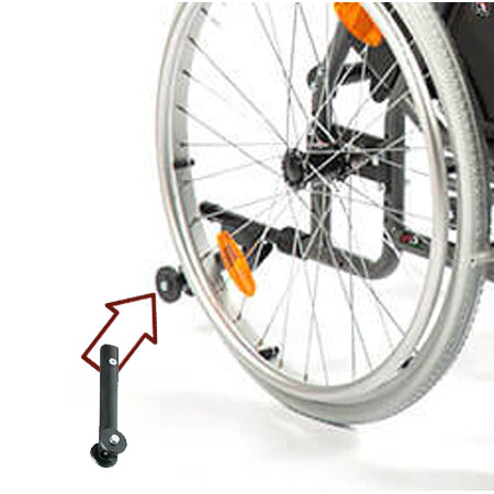 Ruota antiribaltamento per carrozzina breezy style 