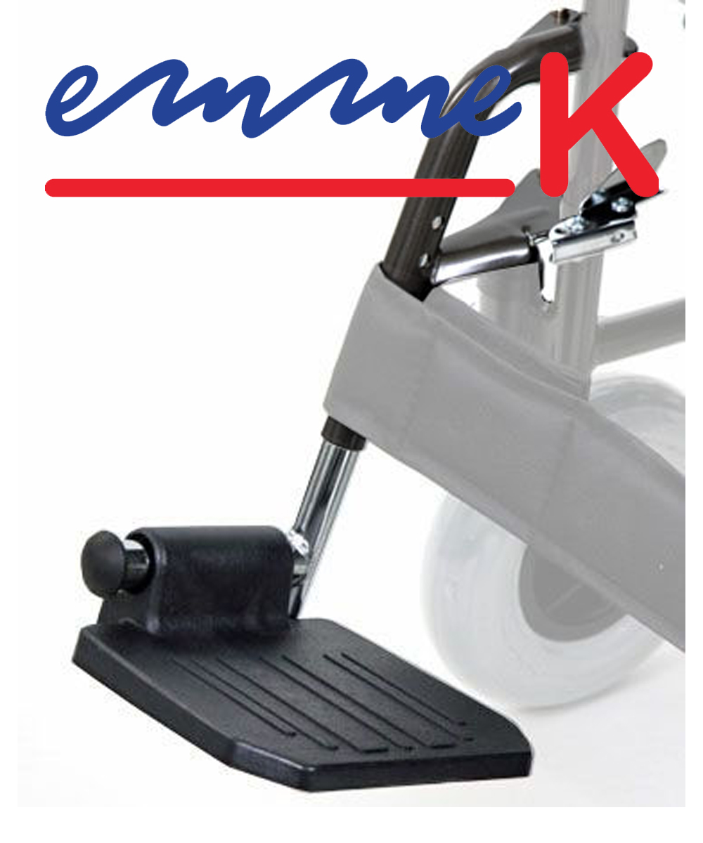 Pedane assemblate per carrozzine emmek transito e autospinta (coppia) 