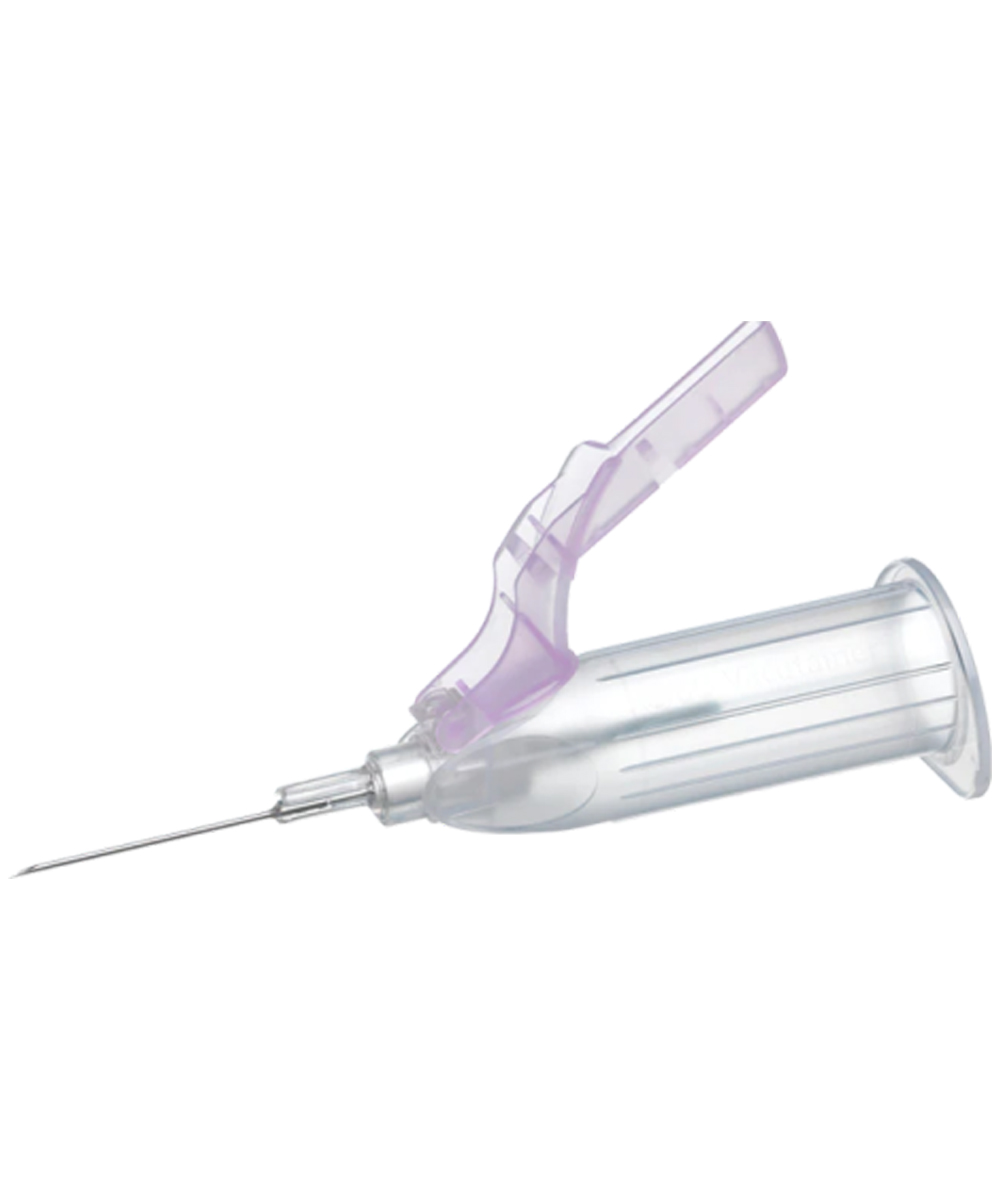 Ago sterile multi-campione per prelievo venoso, 21G 1¼", con finestra di visualizzazione e scudo di sicurezza integrato.