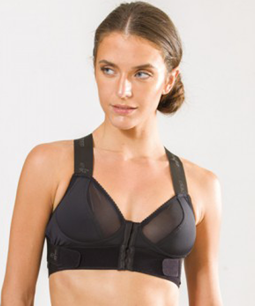 B1 POSTURAL BRA® reggiseno posturale bianco, senza ferretti, con tiranti regolabili e chiusura anteriore a gancetti per una postura migliore e un comfort duraturo.