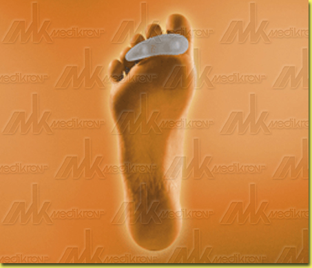 Cuscinetto dita a martello dx in gel tg.l 