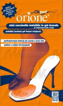 Cuscinetto avampiede sottile in gel rivestito dx/sx tg.unica paia 