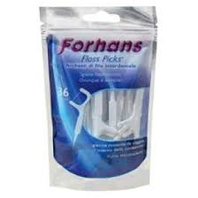 Forhans archetti di filo interden. picks c/punta stuzzicad. cf. 36 pz. 