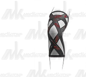 Tenortho -ginocchiera cknee in fibra carbonio c/taping integrato mis. l 