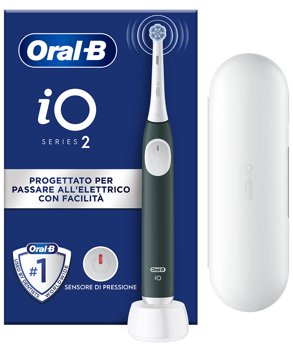 Spazzolino elettr. oral b io2 verde +custodia 