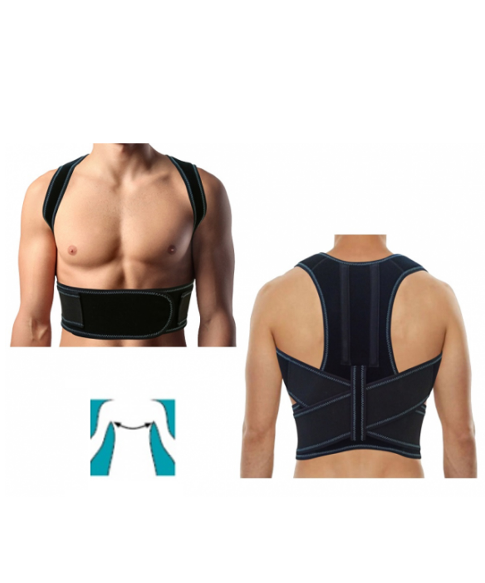 Raddrizzaspalle unisex con tiranti posteriori color nero tg. xxl 