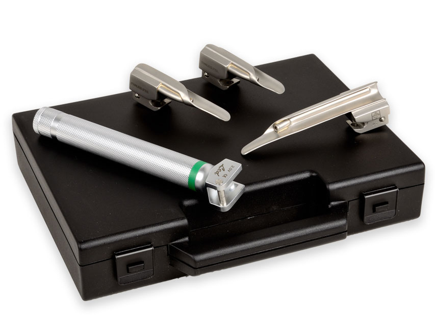 Set laringo maxlite f.o. led pediatrico 3 lame miller 00 - 0 - 1 - 2,5v 