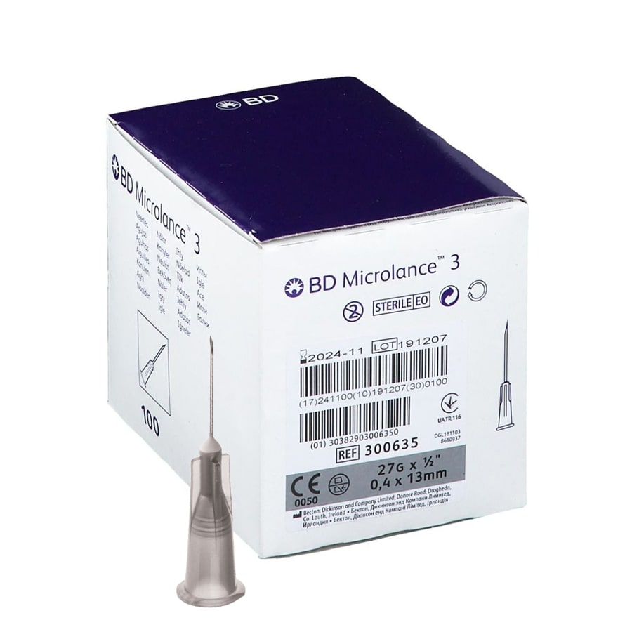 Ago bd microlance str., g 27x1/2 0,4 mm. x 13 mm, in conf. 100 pz. 