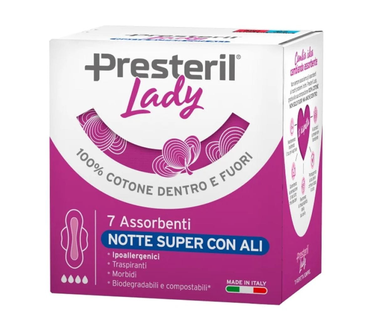 Confezione Lady Presteril assorbenti notte super con ali da 7 pezzi