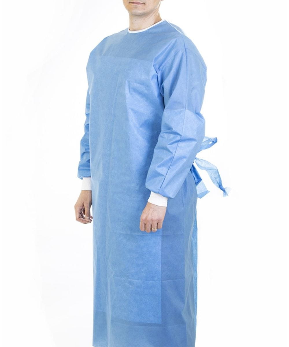 camice chirurgico monouso tnt sms 40g azzurro M confezione 10 pezzi