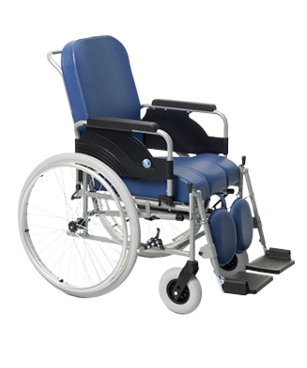 Carrozzina comoda autospinta con schienale reclinabile seduta 43 cm