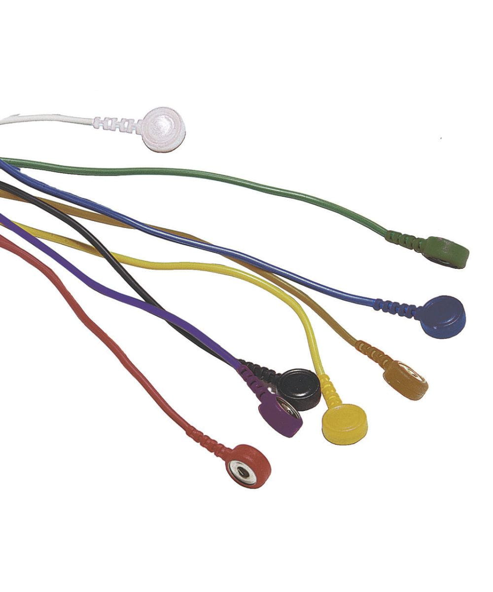 cavetto a clip unipolare rosso femmina 2 mm 60 cm per elettrodi