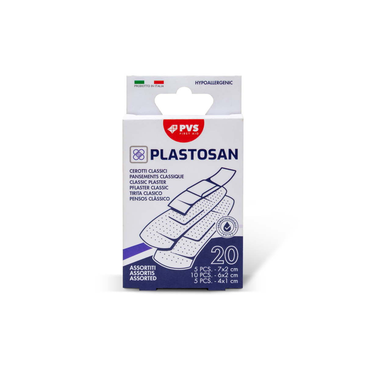 Cerotti assortiti c/tamp. antibatt. plastosan cf. 20 pz assortiti 