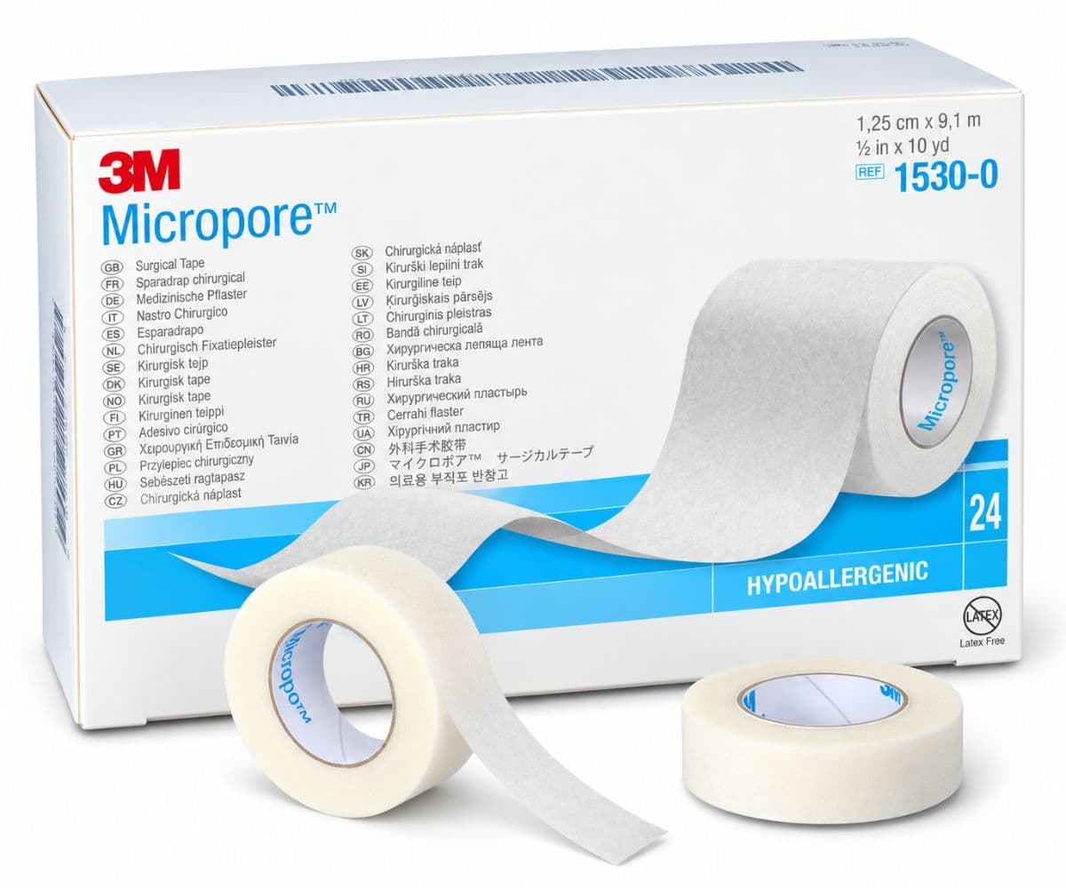 Cerotto Micropore 3M ipoallergenico in TNT 1,25 cm x 9,14 m 24 pz