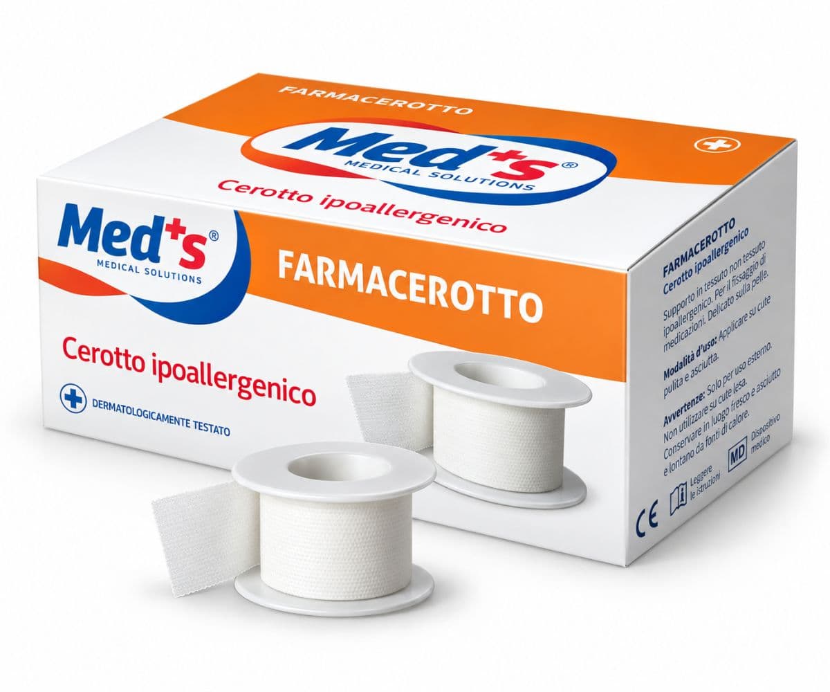 Cerotto rocchetto in tela Med's 2,5x5 m ipoallergenico – 12 pezzi