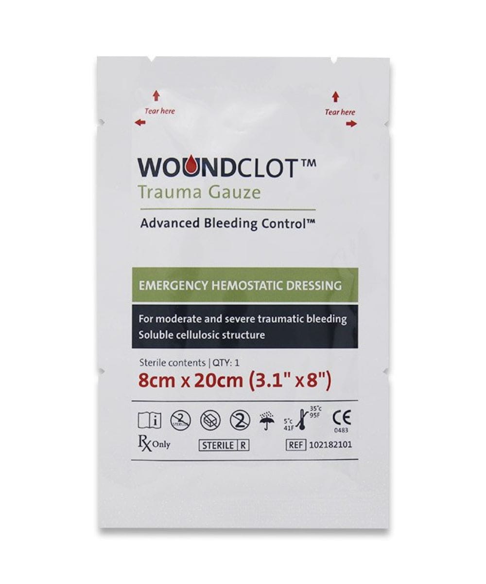 Garza emostatica WoundClot Trauma Gauze in cellulosa non ossidata