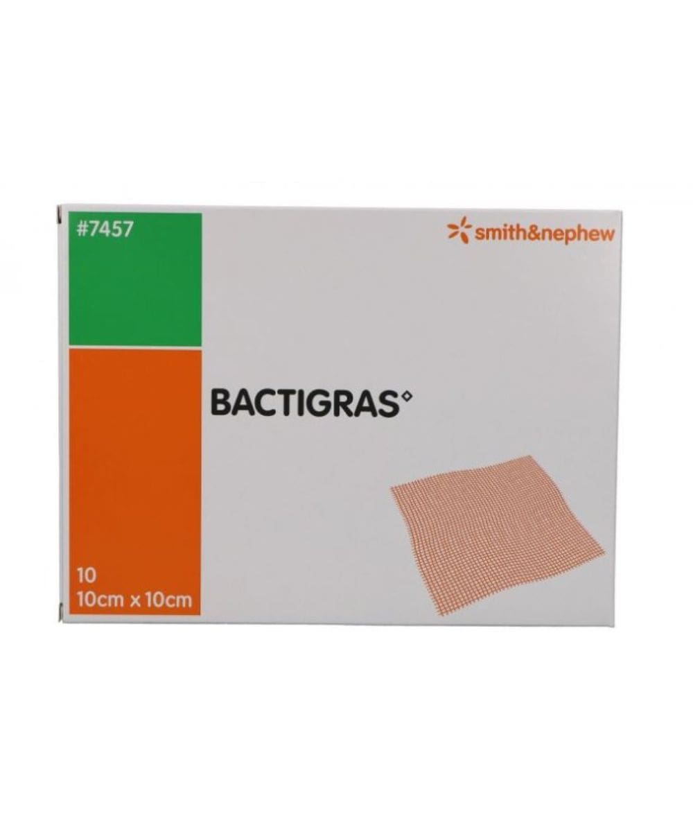 Garze Bactigras 10x10 cm con clorexidina 0,5% – confezione da 10 pezzi