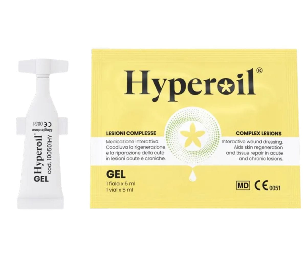 Hyperoil Gel fiala 5ml medicazione vegetale Neem e Iperico vista frontale