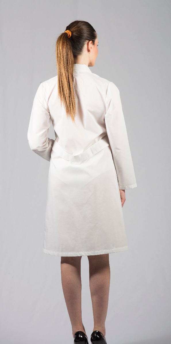 Camice medico donna bianco tg. 40 tessuto, con elastici 