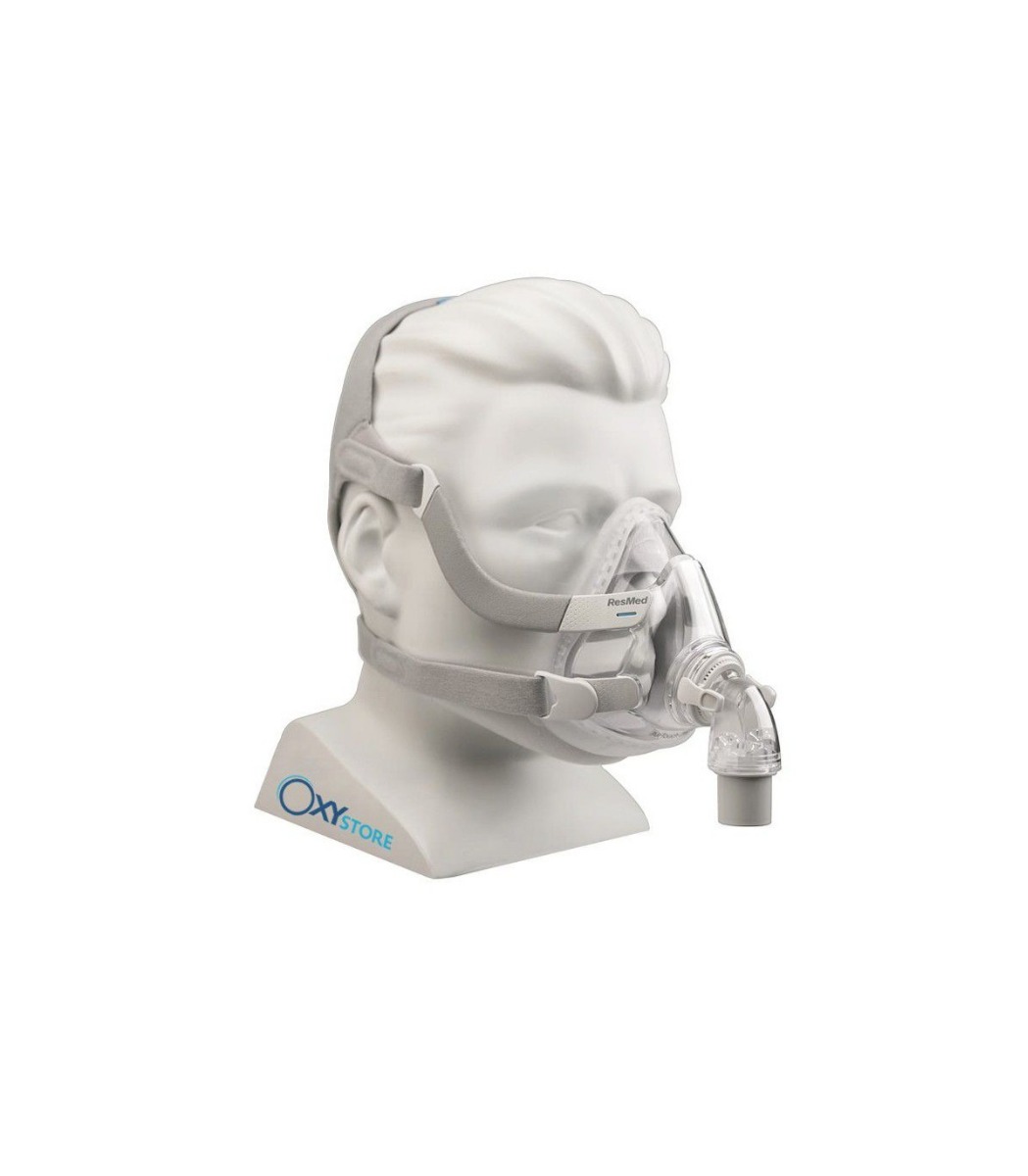 Maschera ventilata oronasale ventilatore cpap resmed tg m airfit f20 