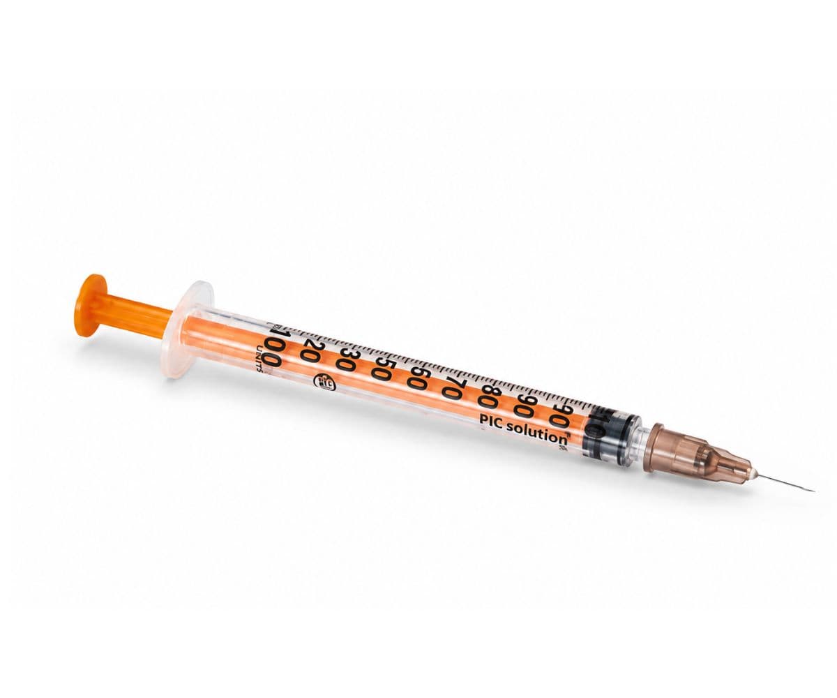 Siringhe insulina Pic 1ml 27G x 1/2 sterili confezione da 100 pezzi