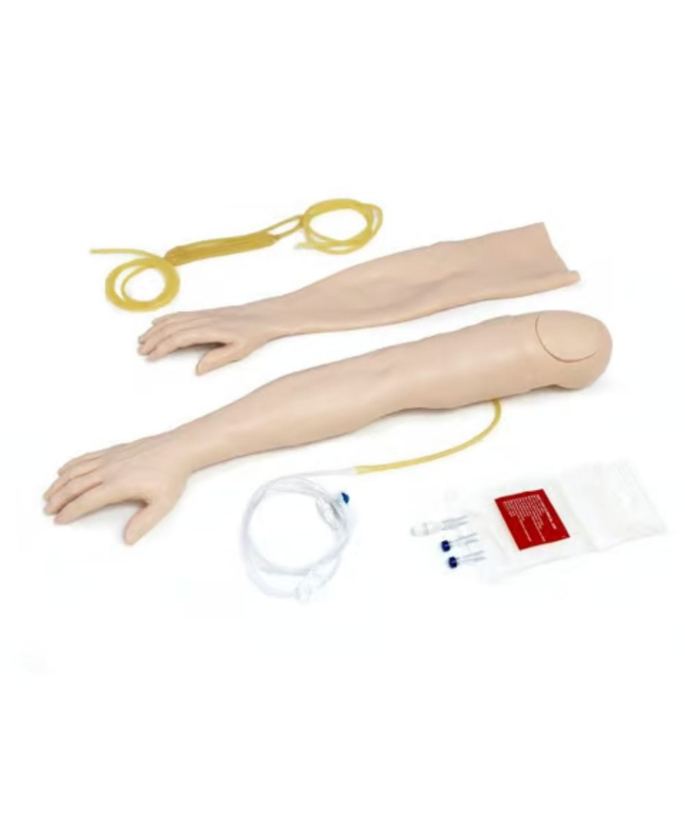 braccio maschile realistico per simulazione terapia endovenosa