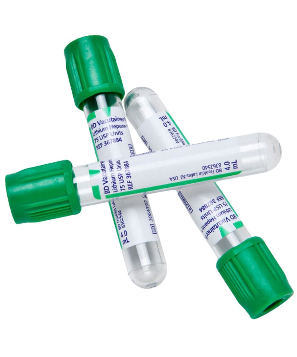 Provette BD Vacutainer 4 ml con eparina litio tappo verde 13x75 mm

