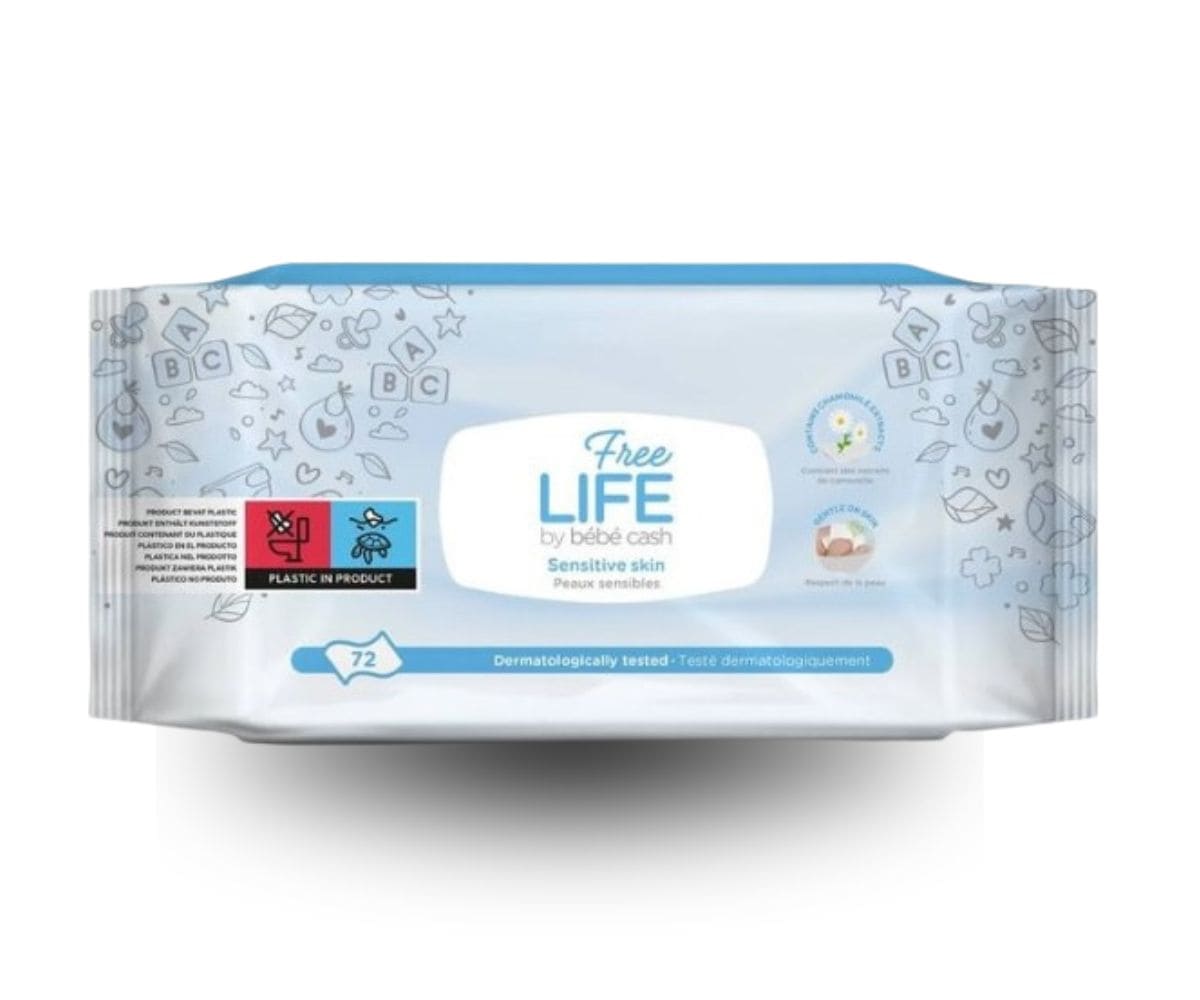 Confezione salviette detergenti sensitive Freelife Bebè da 72 pezzi