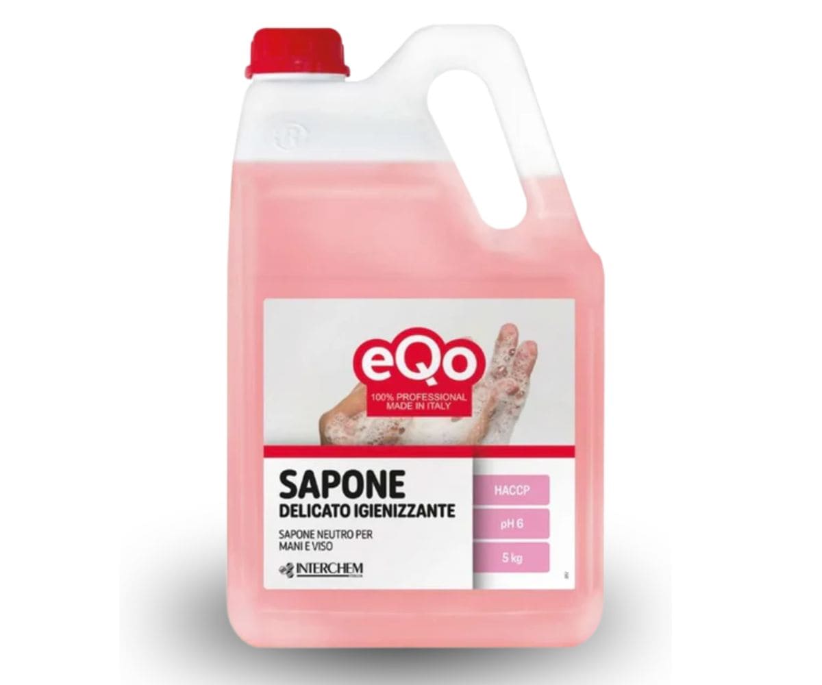Sapone igienizzante EQO neutro con glicerina formato 1000 ml e 5 kg
